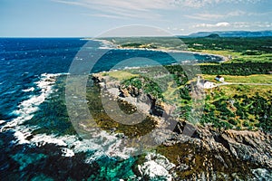 Aerial image of Newfoundland on Canada\'s east coast