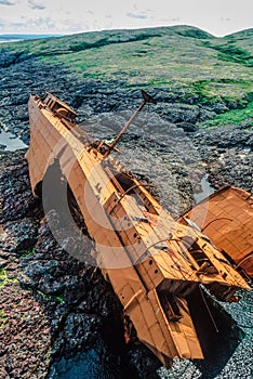 Aerial image of Newfoundland on Canada\'s east coast