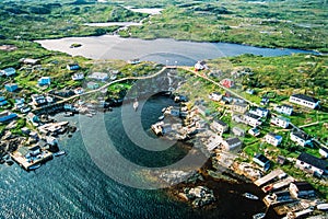 Aerial image of Newfoundland on Canada\'s east coast photo
