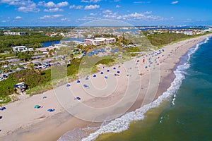 Aerial image Oceanfront Beach Park Boynton Florida