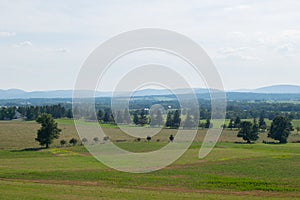 Aerial Image Over Looking Rural Area in Gettysburg, Pennsylvania