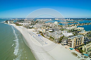 Aerial image of resorts on St Pete Beach FL