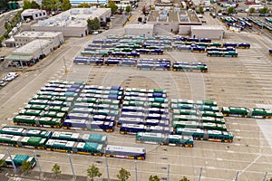 Aerial image Seattle bus termal central station photo