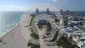 Aerial image of South Beach Miami