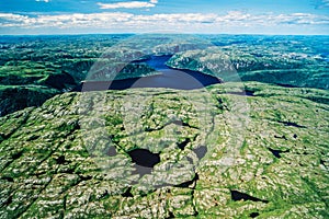 Aerial image of Newfoundland on Canada's east coast