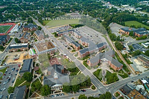 Aerial image Tennessee Tech University college campus