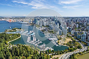 Aerial image of Vancouver, BC, British Columbia, Canada photo
