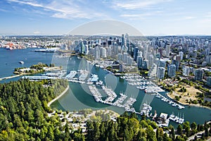 Aerial image of Vancouver, BC, Canada photo