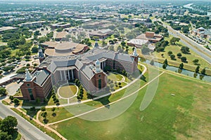 Aerial image Waco Texas Baylor University college campus