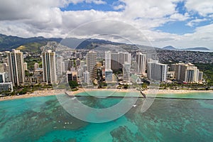 Aerial image Waikiki Beach