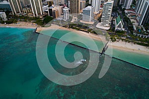 Aerial image of Waikiki Beach Hawaii