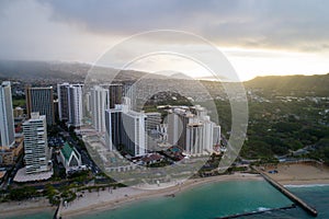 Aerial image of Waikiki Beach Hawaii