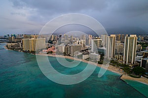 Aerial image of Waikiki Beach Hawaii