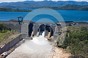 Wivenhoe Dam Releasing Water