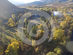 Aerial Images of  Pacific Northwest Rural Farms, Rivers, Mountains and endless Forrests. Southern Oregon