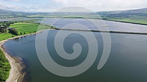 Aerial of Inch isalnd and parts of the Wildfowl Reserve Looped Walk