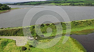 Aerial of Inch isalnd and parts of the Wildfowl Reserve Looped Walk