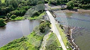 Aerial of Inch isalnd and parts of the Wildfowl Reserve Looped Walk