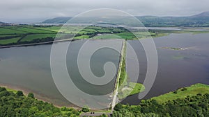 Aerial of Inch isalnd and parts of the Wildfowl Reserve Looped Walk