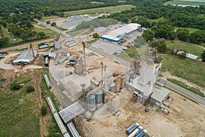 Aerial industrial silos Sulpher Springs Texas photo
