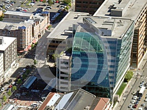 Aerial of International District/Chinatown Station