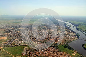 Aerial of Juba, capital of South Sudan