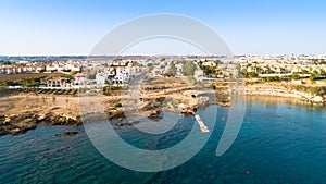 Aerial Kapparis beach, Protaras, Cyprus