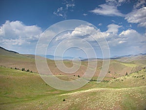 Aerial Kite View of Open Range Wild West