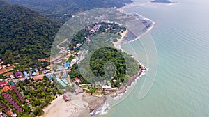 Aerial of Klong Prao Beach and Kai Bae Beach