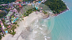 Aerial of Klong Prao Beach in Koh Chang National Park, Trat, Thaialnd photo