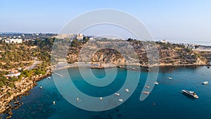 Aerial Konnos beach, Protaras, Cyprus