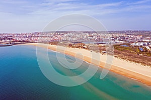 Aerial from Lagos and Meia Praia in the Algarve in Portugal photo