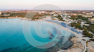 Aerial Landa beach, Ayia Napa, Cyprus