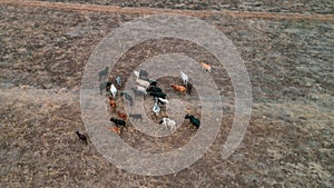 Aerial landdcape of the masaai land in Arusha, Tanzania