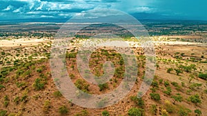 Aerial landscape of the masaai land in Tanzania photo