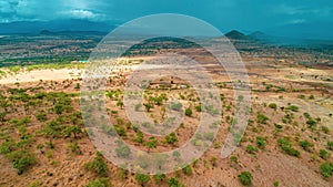 Aerial landscape of the masaai land in Tanzania photo