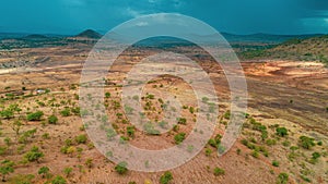 Aerial landscape of the masaai land in Tanzania photo