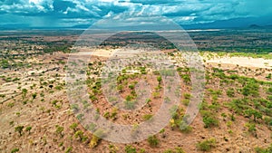 Aerial landscape of the masaai land in Tanzania photo