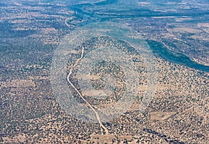 Aerial landscape Botswana