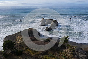 Aerial Landscape of Northern California Seashore