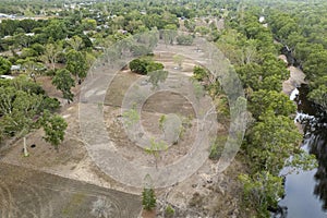 Aerial Landscape Over Rural Acreages