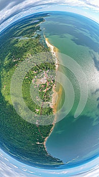 Aerial Landscape Photo View of FLONA - Floresta Nacional do TapajÃÂ³s at Alter do ChÃÂ£o, ParÃÂ¡, Brasil -River TapajÃÂ³s photo