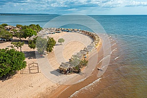 Aerial Landscape Photo View of Pindobal Beach at Alter do ChÃÂ£o, ParÃÂ¡, Brasil -River TapajÃÂ³s photo