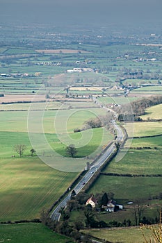 Aerial landscape rural countryside