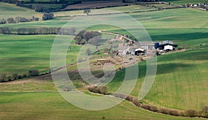 Aerial landscape rural countryside