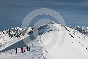 Aerial landscape with tatra mountains