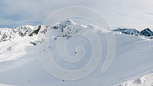 Aerial landscape with tatra mountains