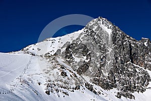 Aerial landscape with tatra mountains