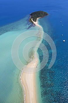 Aerial landscape of tropical island