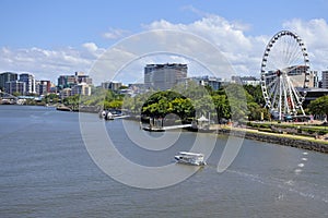 Aerial landscape view of Brisbane Southbank photo